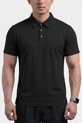 Alpine Luxury Dry-Fit Polo Black – Premium Activewear Fit