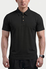 Alpine Luxury Dry-Fit Polo Black – Premium Activewear Fit