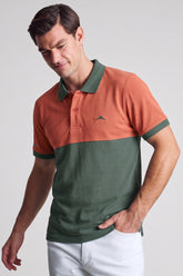 Alpine Men’s Light Green Cotton Polo Shirt - Dual Tone Edition