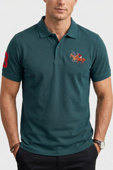 Alpine Men’s Dark Green Cotton Polo Shirt - Pro Sport Edition