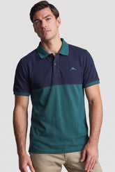 Alpine Men’s Dark Green Cotton Polo Shirt - Dual Tone Edition