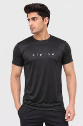 Alpine Men’s Black Imported Dry Fit T-Shirt – Performance Edition