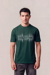 Alpine Soundwave Graphic T-Shirt Dark Green – Premium Cotton Tee