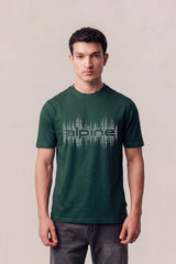 Alpine Soundwave Graphic T-Shirt Dark Green – Premium Cotton Tee