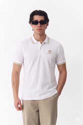 Alpine Men’s White Cotton Polo Shirt - Limited Edition