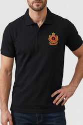 Alpine Men’s Black Cotton Polo Shirt - Crown Edition