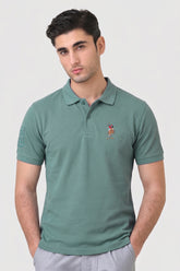 Alpine Men’s Hunter Green Cotton Polo Shirt – Polo Club Edition