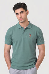 Alpine Men’s Hunter Green Cotton Polo Shirt – Polo Club Edition
