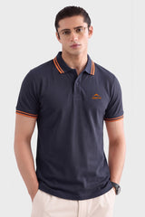 Alpine Men’s Smart Casual Cotton PQ Polo – Blue
