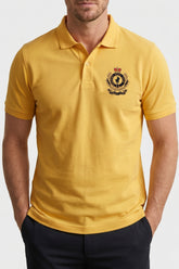 Alpine Men’s Yellow Cotton Polo Shirt - Crown Edition