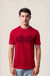 Alpine Soundwave Graphic T-Shirt Red – Premium Cotton Tee