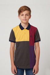 Alpine Kids Classic Polo Shirt Purple – Block Edition
