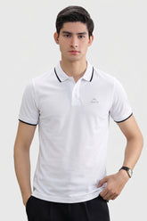 Alpine Men’s White Polo Shirt – Executive Fit