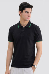 Alpine Men’s Black Polo Shirt – Executive Fit
