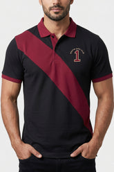 Alpine Men’s Black Cotton Polo Shirt - Cross Edition