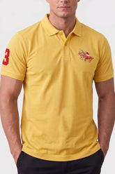 Alpine Men’s Yellow Cotton Polo Shirt - Pro Sport Edition