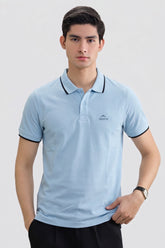 Alpine Men’s Sky Blue Polo Shirt – Executive Fit