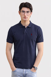Alpine Men’s Navy Blue Cotton Polo Shirt – Heritage Polo Club