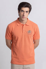 Alpine Men’s Peach Polo – Royal Lion Edition