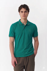 Alpine Men’s Green Cotton Polo Shirt - Premium Edition