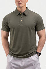 Alpine Luxury Dry-Fit Polo Olive – Premium Activewear Fit