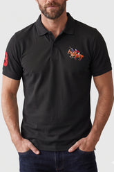 Alpine Men’s Black Cotton Polo Shirt - Pro Sport Edition