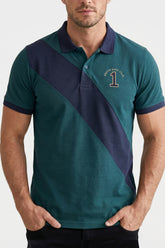 Alpine Men’s Dark Green Cotton Polo Shirt - Cross Edition