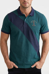 Alpine Men’s Dark Green Cotton Polo Shirt - Cross Edition