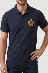 Alpine Men’s Navy Blue Cotton Polo Shirt - Crown Edition