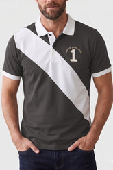 Alpine Men’s Dark Grey Cotton Polo Shirt - Cross Edition