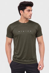 Alpine Men’s Olive Imported Dry Fit T-Shirt – Performance Edition