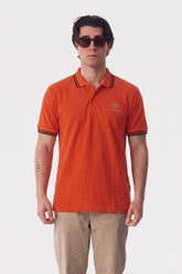 Alpine Men’s Orange Cotton Polo Shirt - Limited Edition