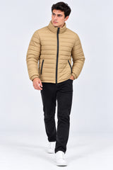 Alpine Men’s Puffer Jacket Grey Beige