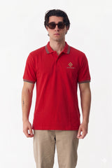 Alpine Men’s Red Cotton Polo Shirt - Limited Edition