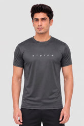 Alpine Men’s Dark Grey Imported Dry Fit T-Shirt – Performance Edition