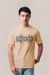 Alpine Soundwave Graphic T-Shirt Sand – Premium Cotton Tee