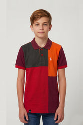 Alpine Kids Classic Polo Shirt Red – Block Edition
