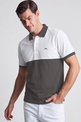 Alpine Men’s Dark Grey Cotton Polo Shirt - Dual Tone Edition