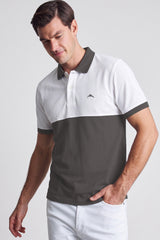Alpine Men’s Dark Grey Cotton Polo Shirt - Dual Tone Edition