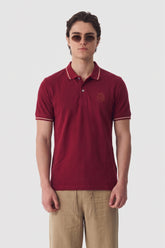 Alpine Men’s Maroon Cotton Polo Shirt - Premium Edition