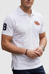 Alpine Men’s White Cotton Polo Shirt - Pro Sport Edition