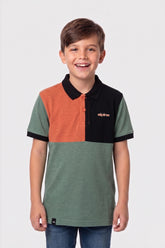 Alpine Kids Classic Polo Shirt Light Green – Block Edition