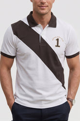 Alpine Men’s White Cotton Polo Shirt - Cross Edition