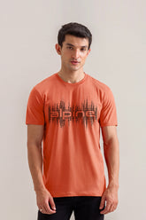 Alpine Soundwave Graphic T-Shirt Peach – Premium Cotton Tee