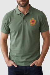 Alpine Men’s Light Green Cotton Polo Shirt - Crown Edition