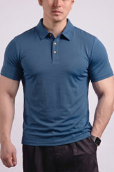 Alpine Luxury Dry-Fit Polo Blue – Premium Activewear Fit