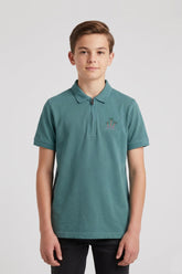 Alpine Kids Hunter Green Cotton Polo Shirt – Zip Edition