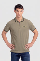 Alpine Men’s Skin Cotton Polo Shirt - Zip Edition