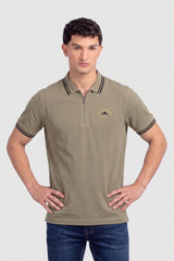 Alpine Men’s Skin Cotton Polo Shirt - Zip Edition
