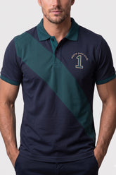 Alpine Men’s Navy Blue Cotton Polo Shirt - Cross Edition